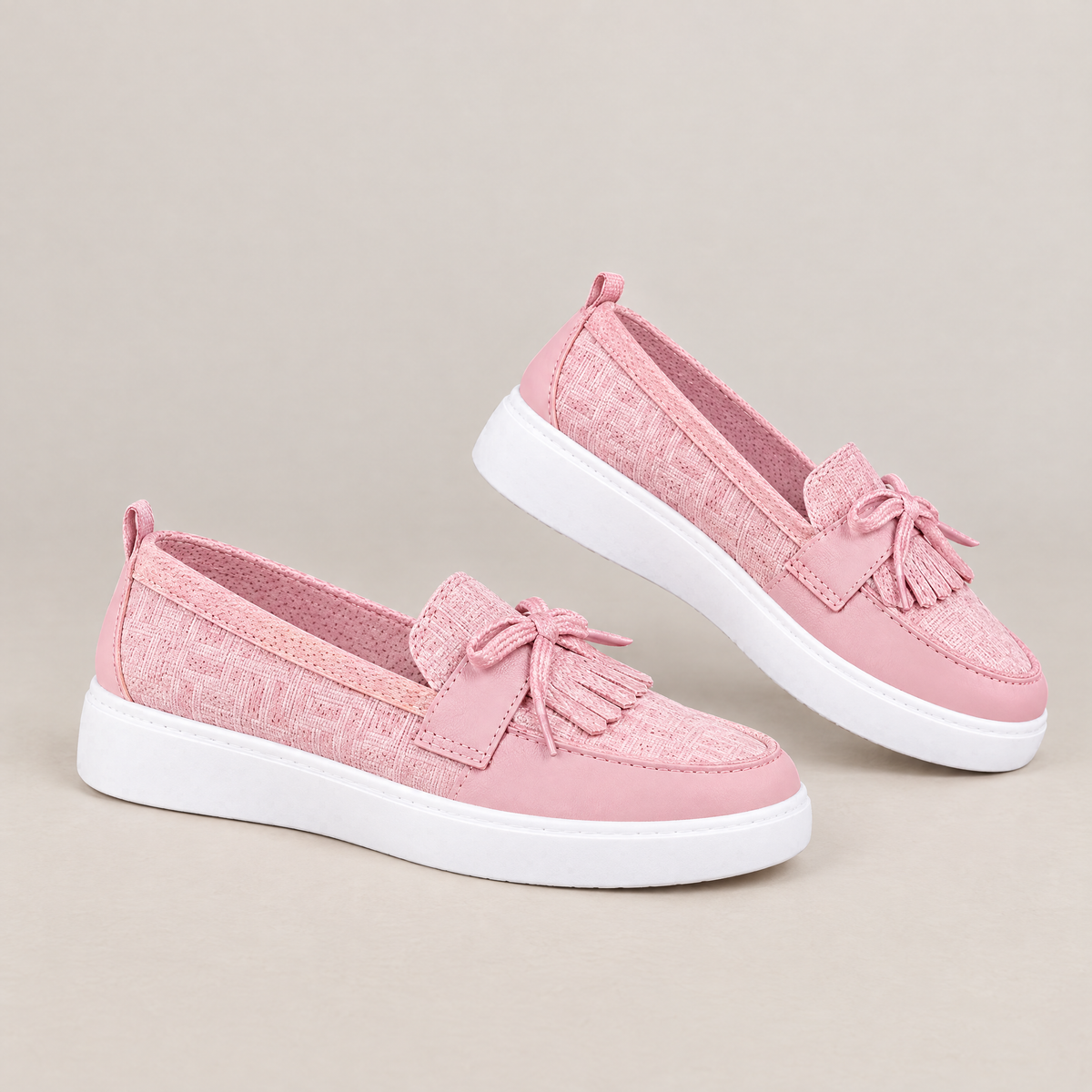 Pearl orthopedic comfort flats in pink