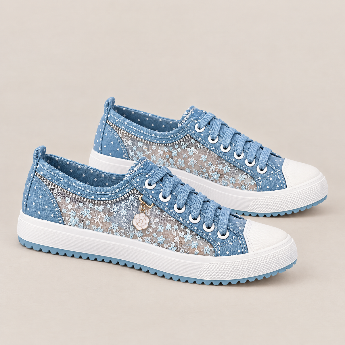 Myra orthopedic comfort sneakers in sky blue