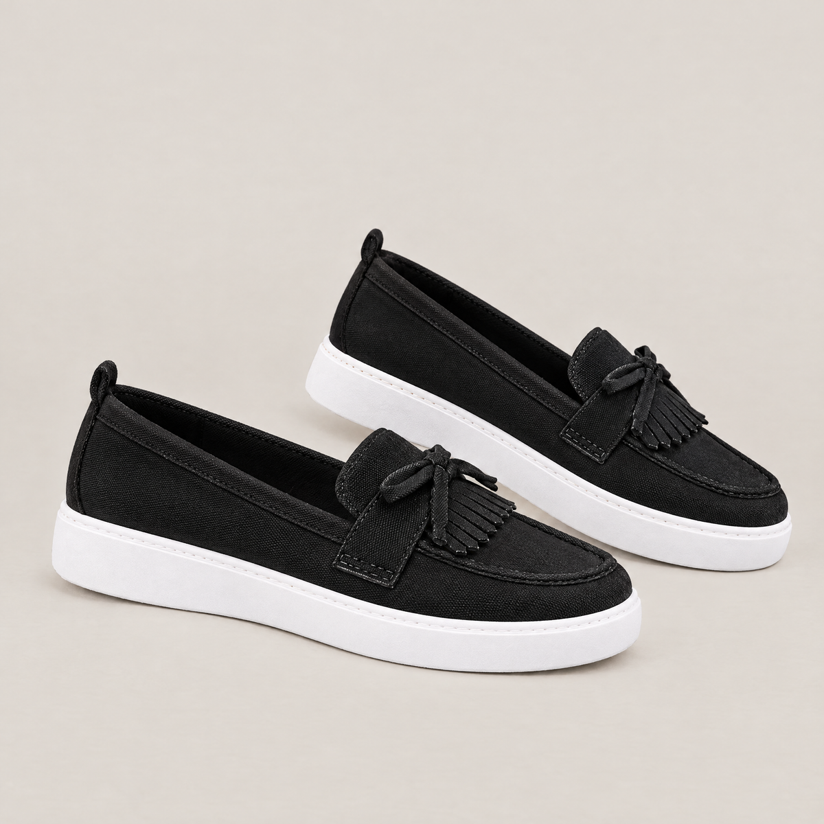 Rhea orthopedic comfort loafers in black