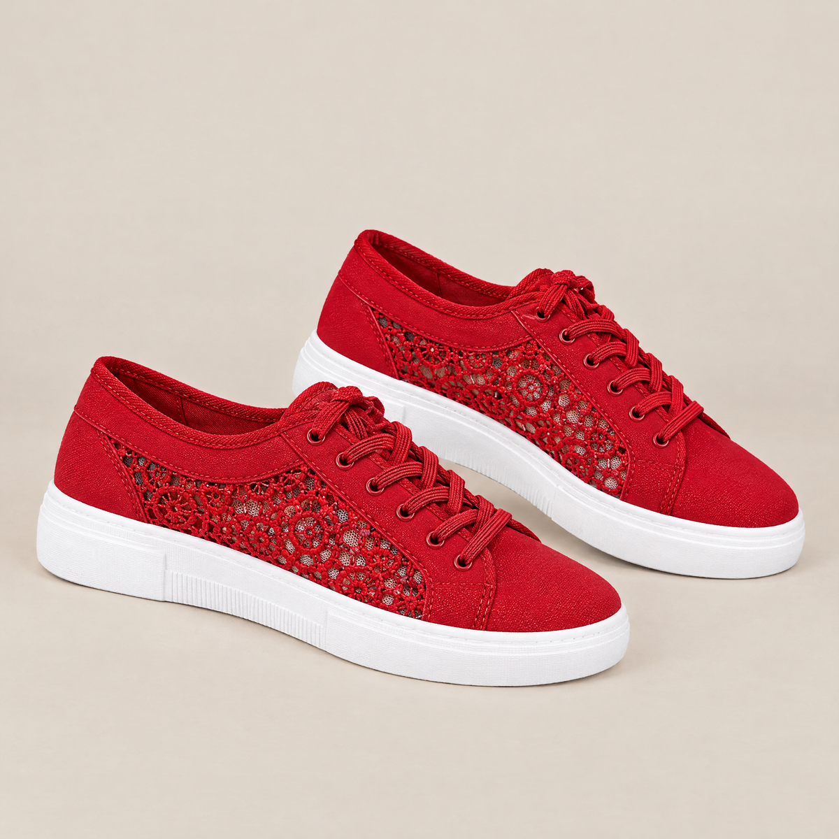Vera orthopedic comfort sneakers in red