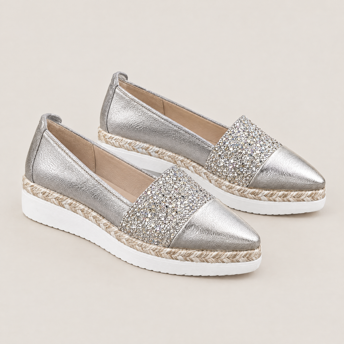 Gwen orthopedic comfort wedges in silvery gray