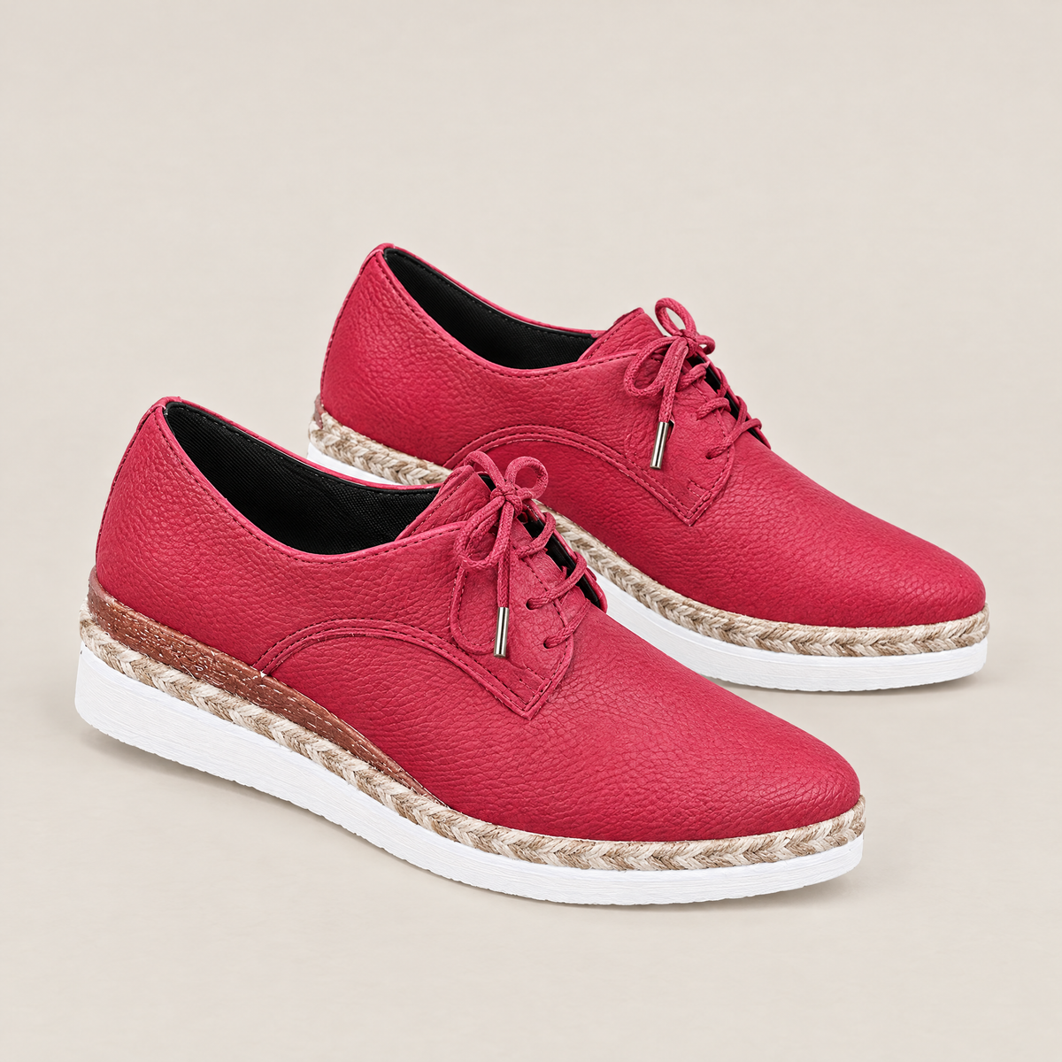 Etta orthopedic comfort wedges in rose red