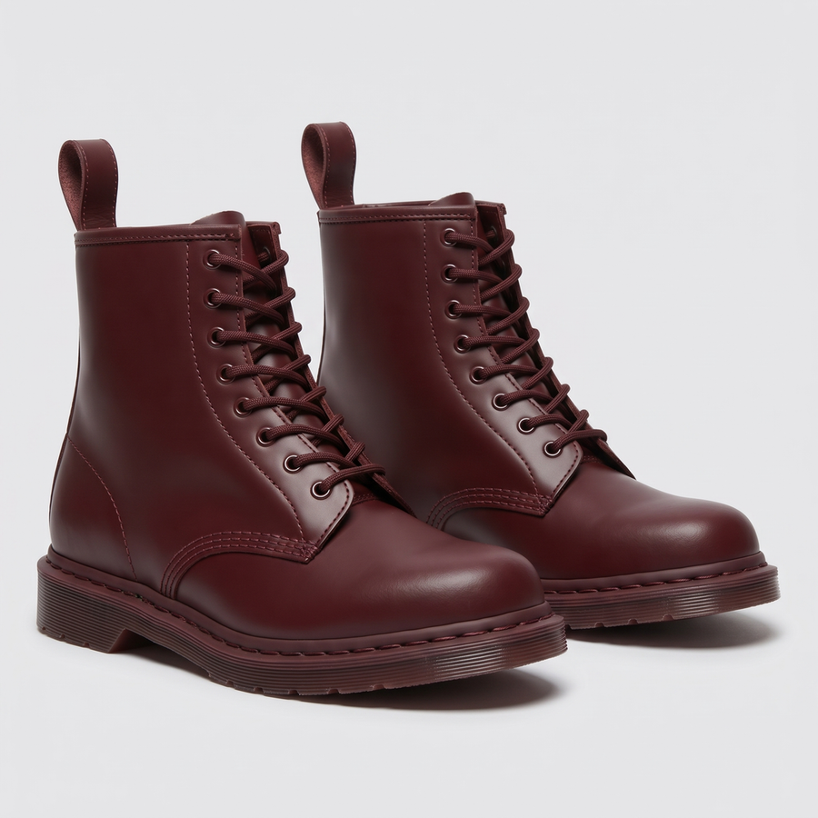 Marten Lace-Up Ankle Boots in burgundy