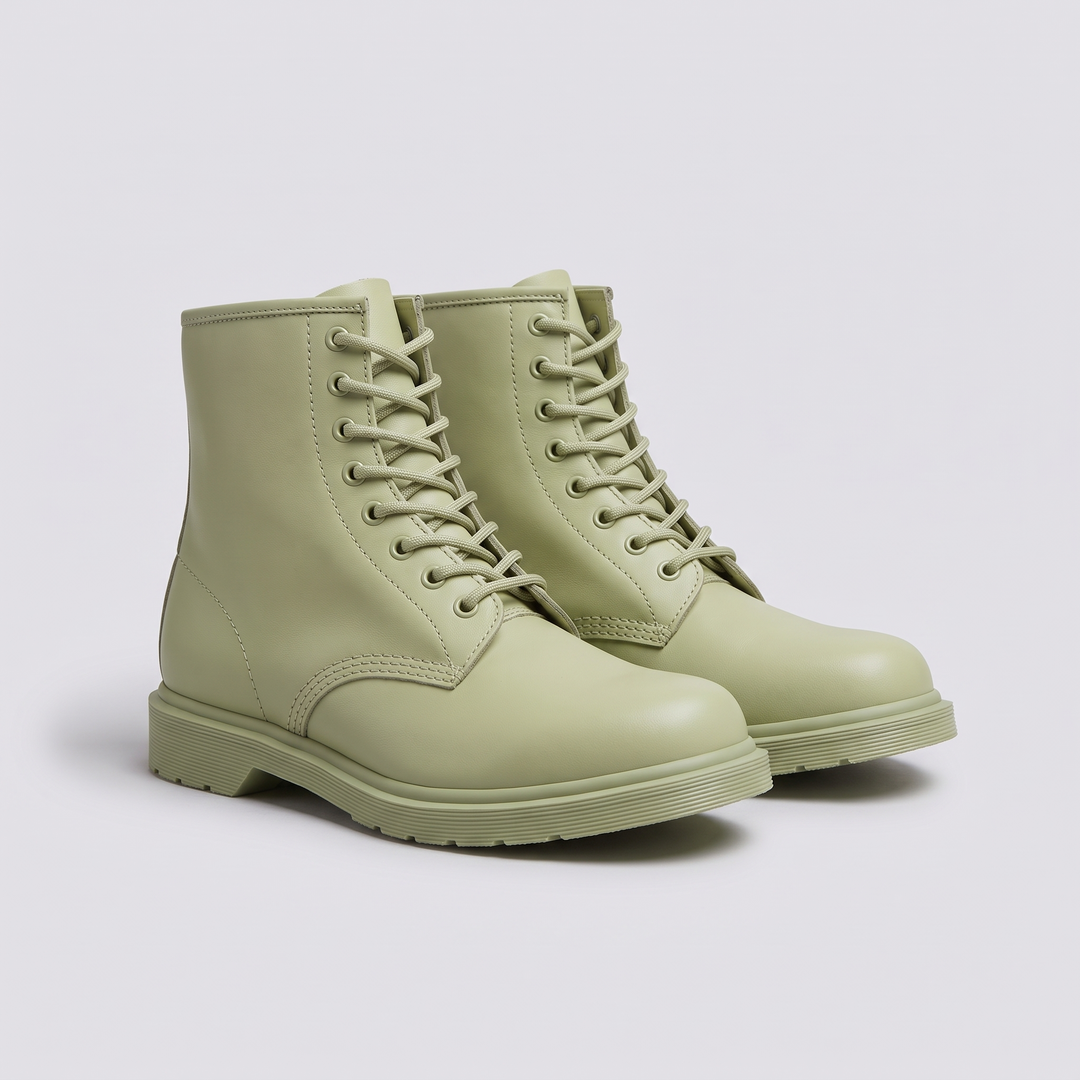 Marten Lace-Up Ankle Boots in pistachio