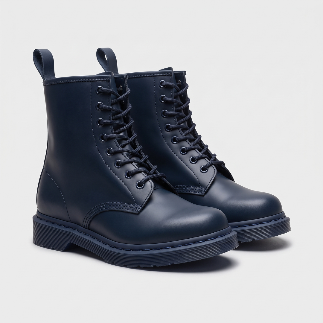 Marten Lace-Up Ankle Boots in navy