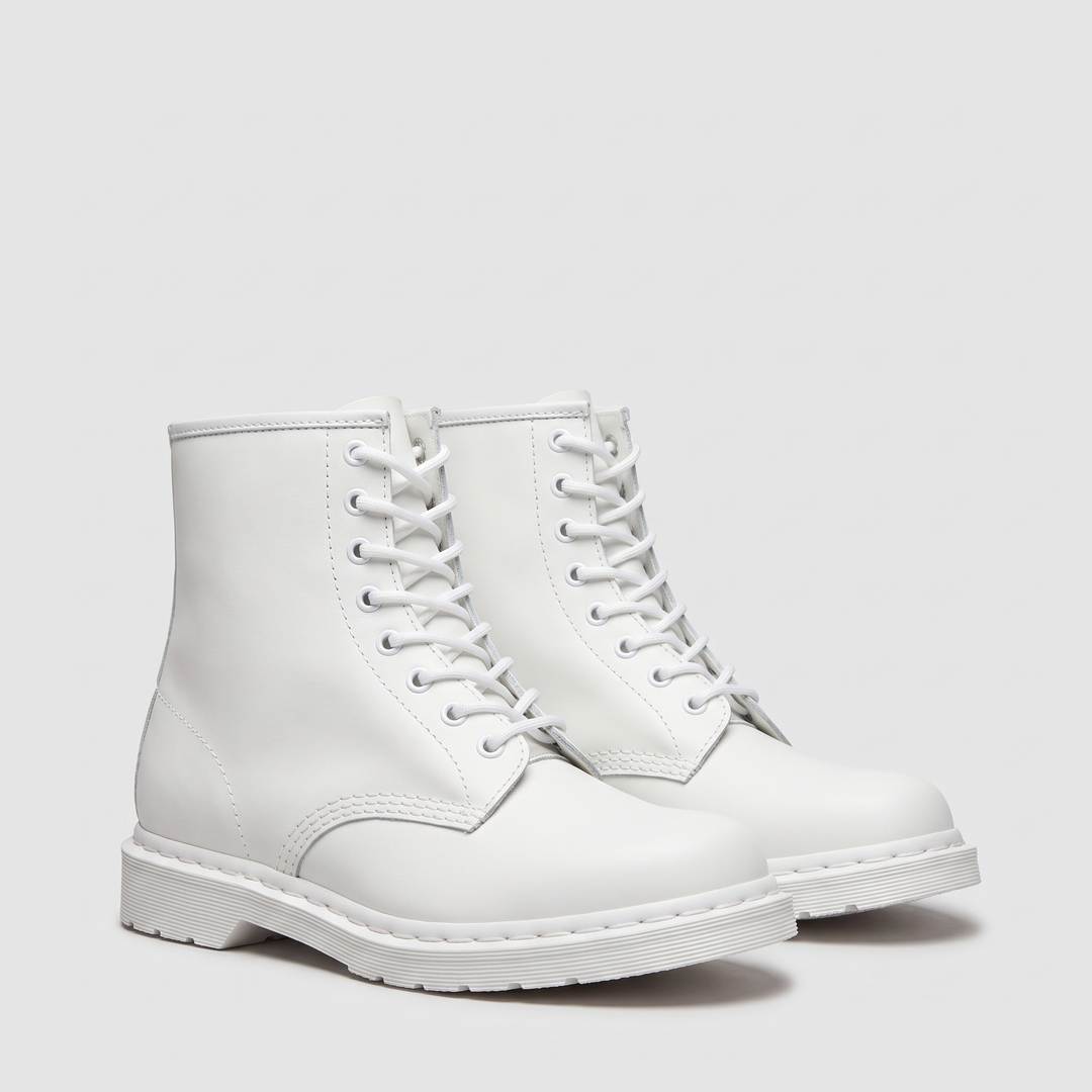 Marten Lace-Up Ankle Boots in white
