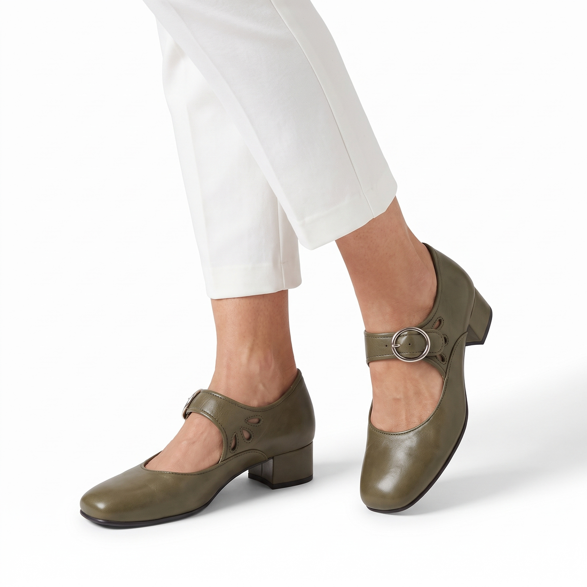Nathalie shoes in khaki