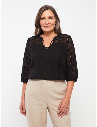 Luna blouse in black