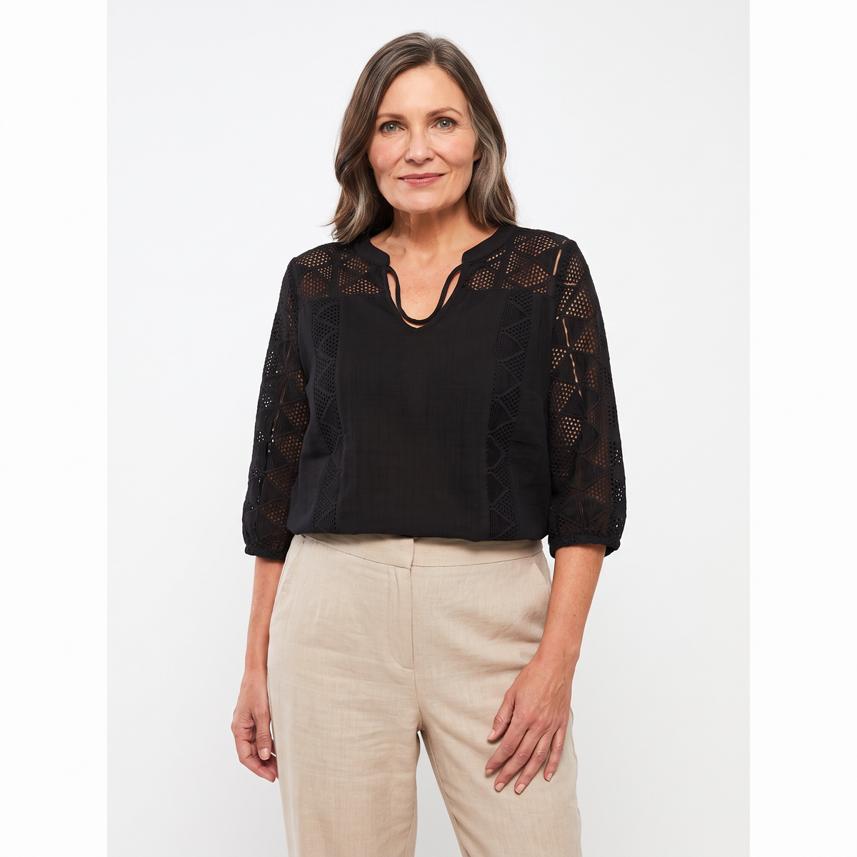 Luna blouse in black
