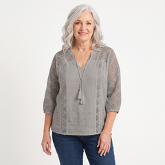 Luna blouse in grey