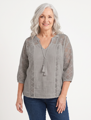 Luna blouse in grey