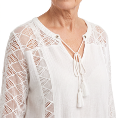 Luna blouse neckline detail