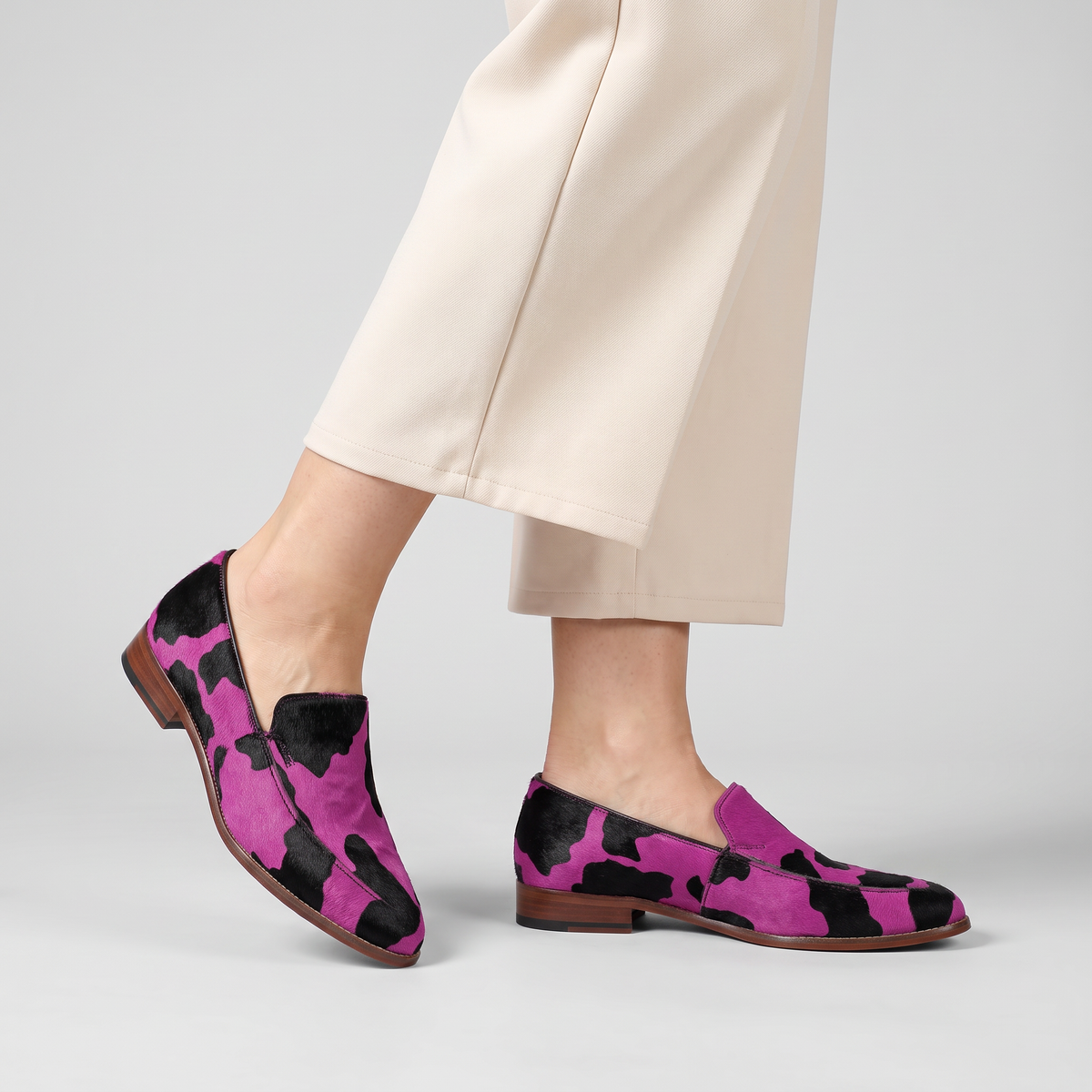Wren high vamp animal print slip-on shoes worn