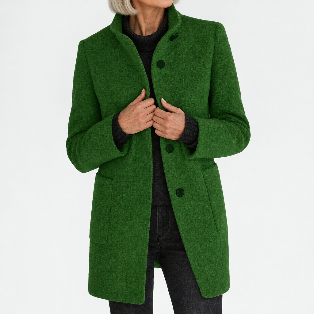 Irene | Elegant Midi Coat - Green