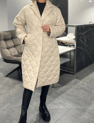 Cordelia | Reversible Padded Coat - Beige