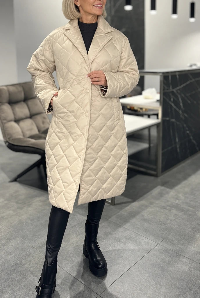 Cordelia | Reversible Padded Coat - Beige