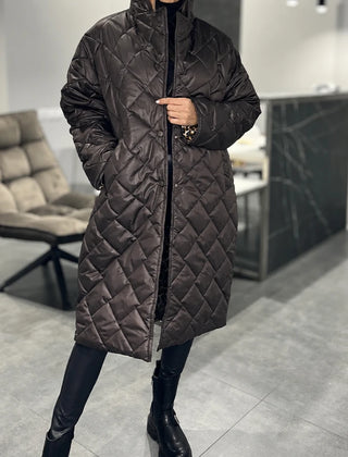 Cordelia | Reversible Padded Coat - Brown