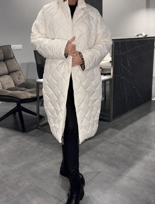 Cordelia | Reversible Padded Coat - White