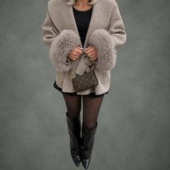 Paulette cozy wrap coat, detail