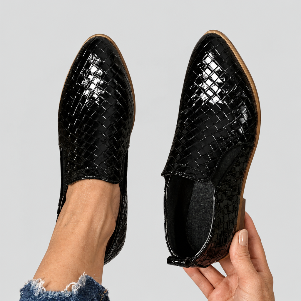 Juliana woven block heel ankle boots