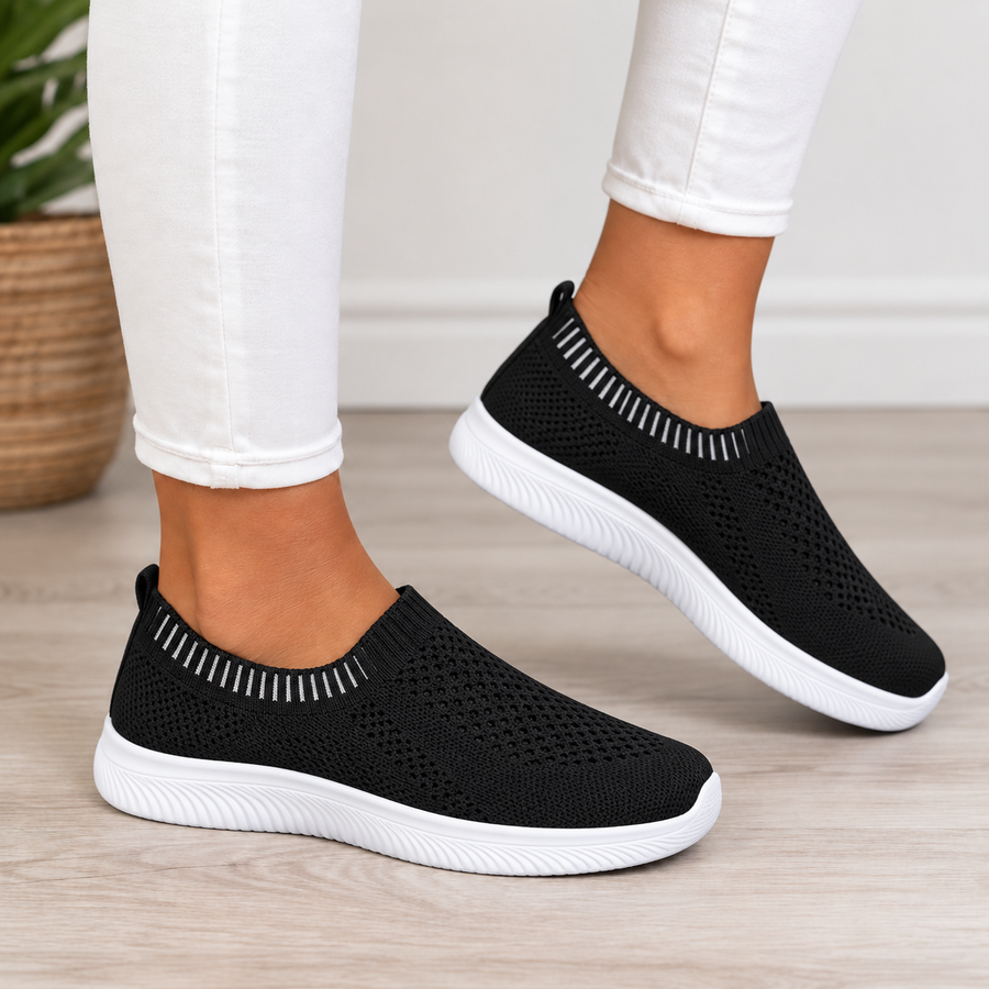 Loretta orthopedic comfort loafers in black