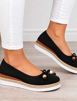 Maribel orthopedic comfort wedges in black