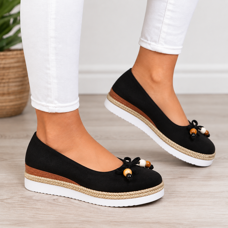 Maribel orthopedic comfort wedges in black