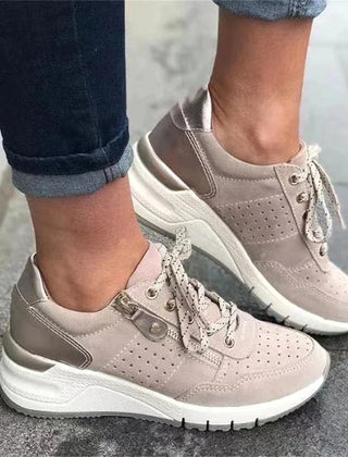 Nyah wedge heel orthopedic sneakers in light pink