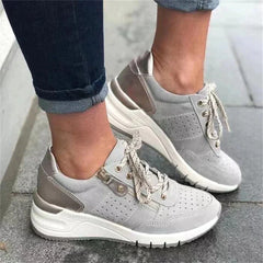 Nyah wedge heel orthopedic sneakers in gray