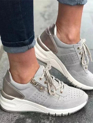 Nyah wedge heel orthopedic sneakers in gray