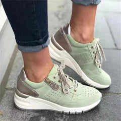 Nyah wedge heel orthopedic sneakers in light green