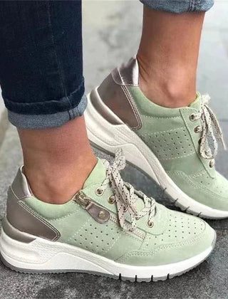 Nyah wedge heel orthopedic sneakers in light green