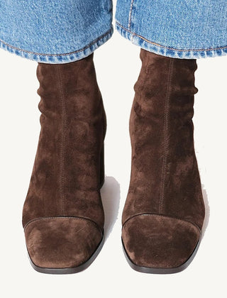 Elara | Elegant Ankle Boots in Dark Brown
