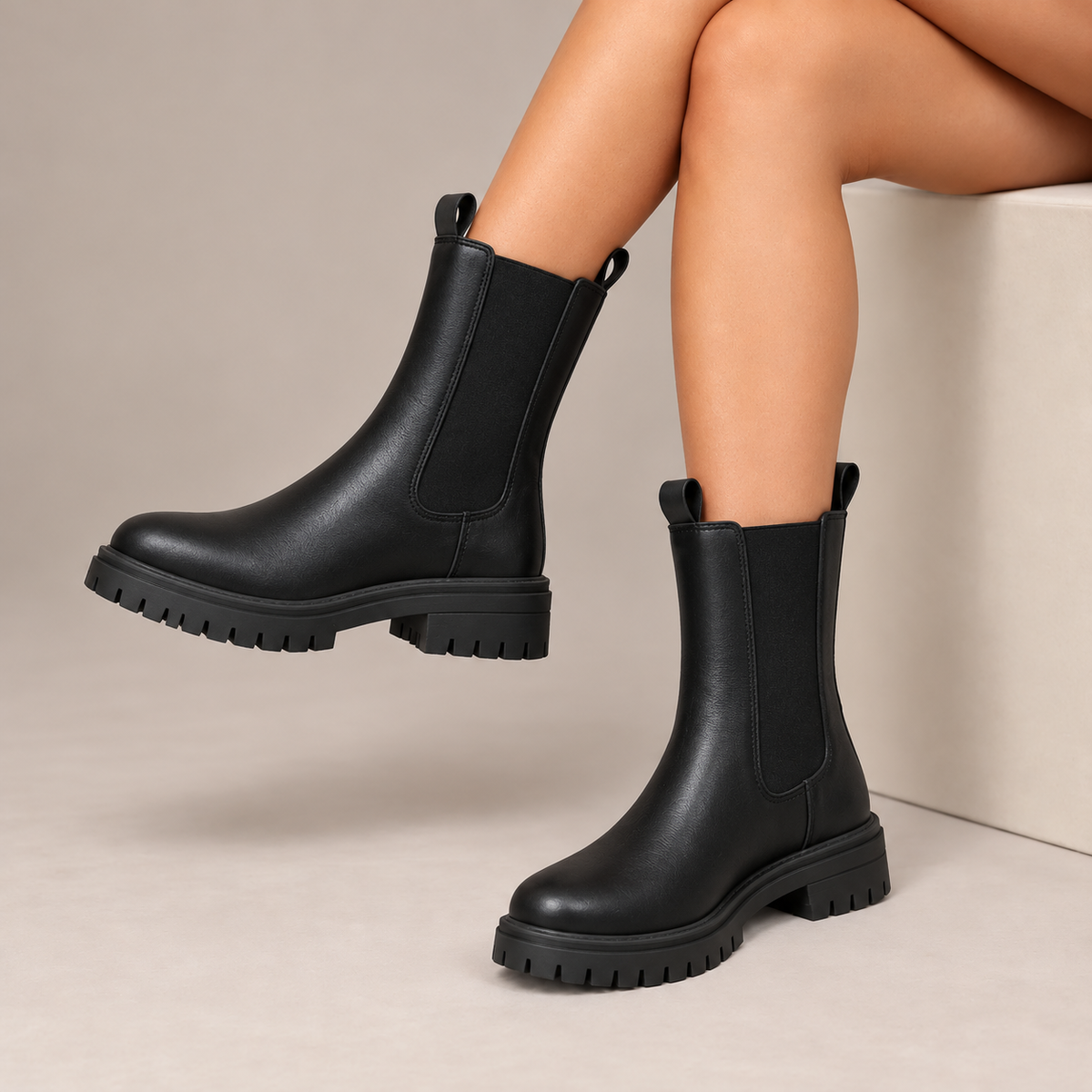 Ophelia | Chunky Sole Chelsea Boots