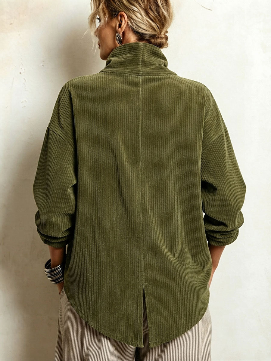 Capucine | Corduroy High-Neck Sweater