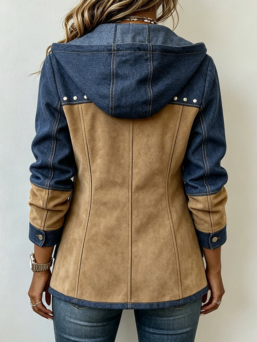 Verena | Warm Hooded Two-Tone Jacket