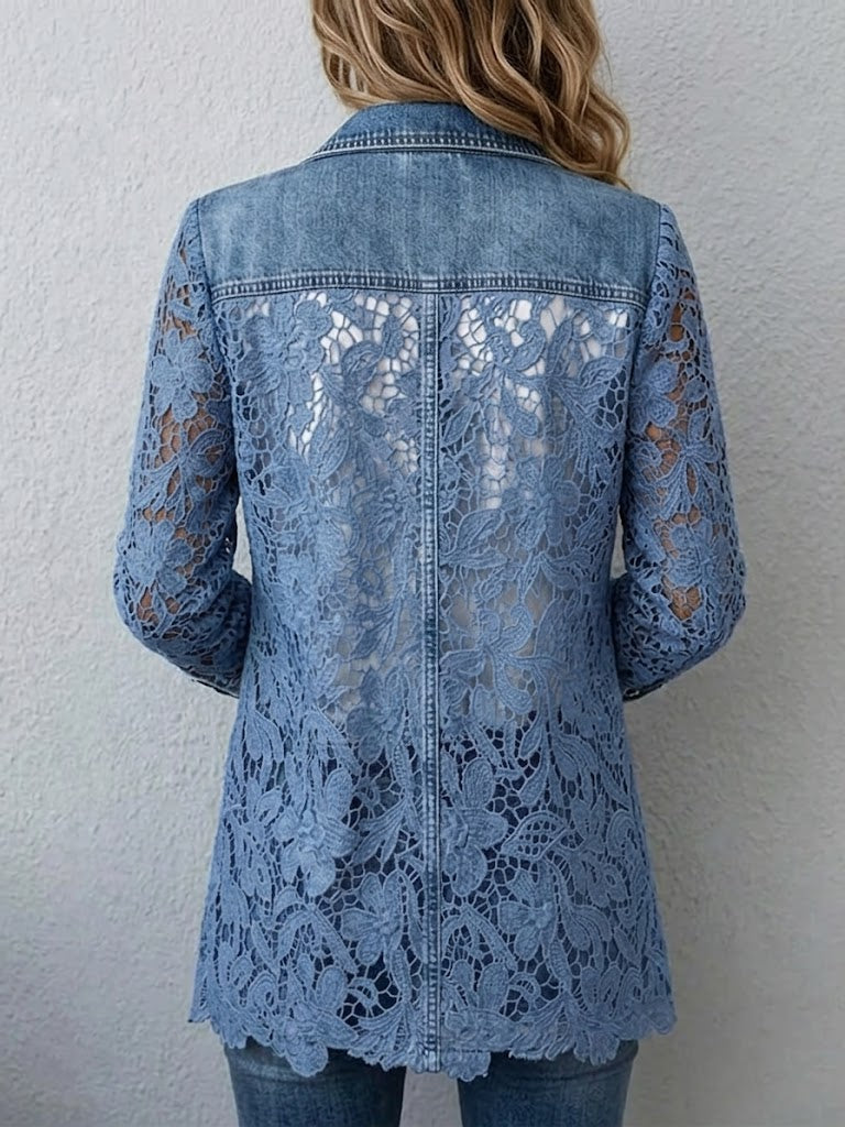 Lacinda™ | Blazer Jacket with Floral Paneling