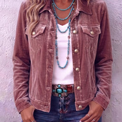 Raffaella vintage boho jacket in Dusty Pink