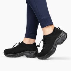 Emily orthopedic sneakers with stretchable cushion in midnight black