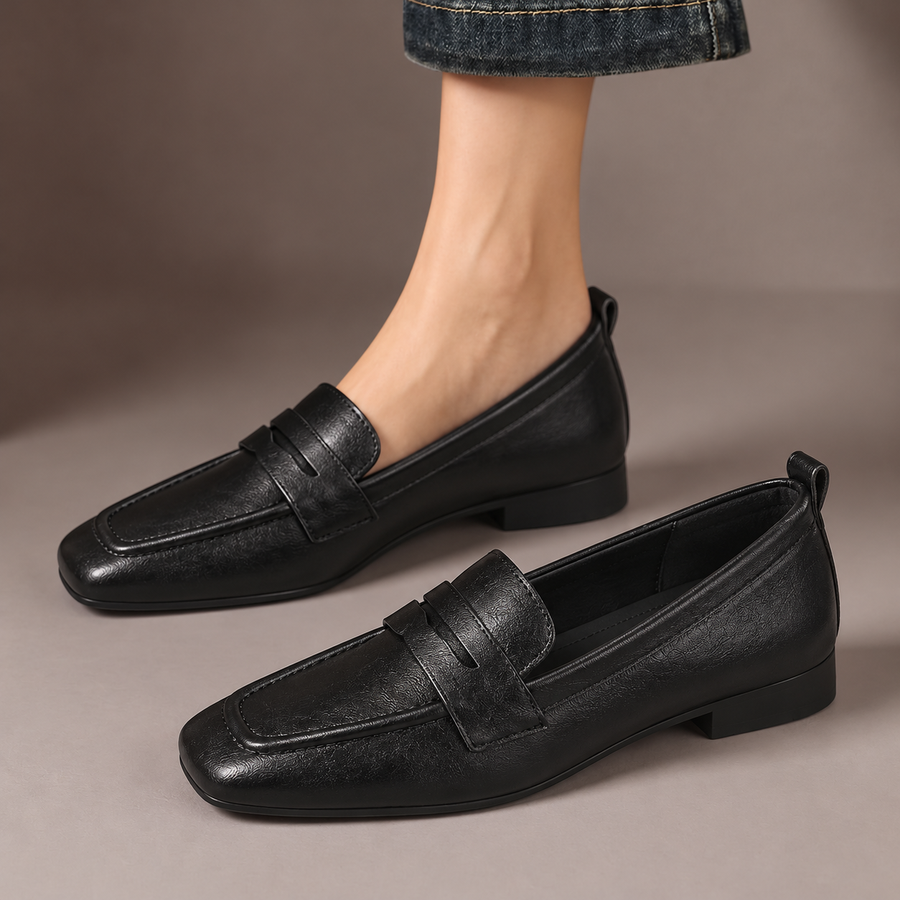 Ottilie | Square-Toe Penny Loafers