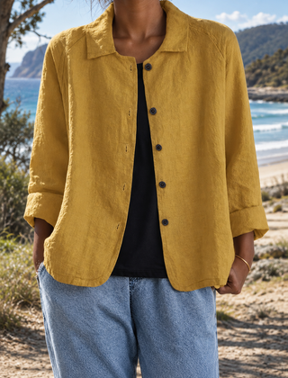 Sylvia Blazer in mustard