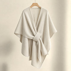 Astrid cozy loop poncho in sand