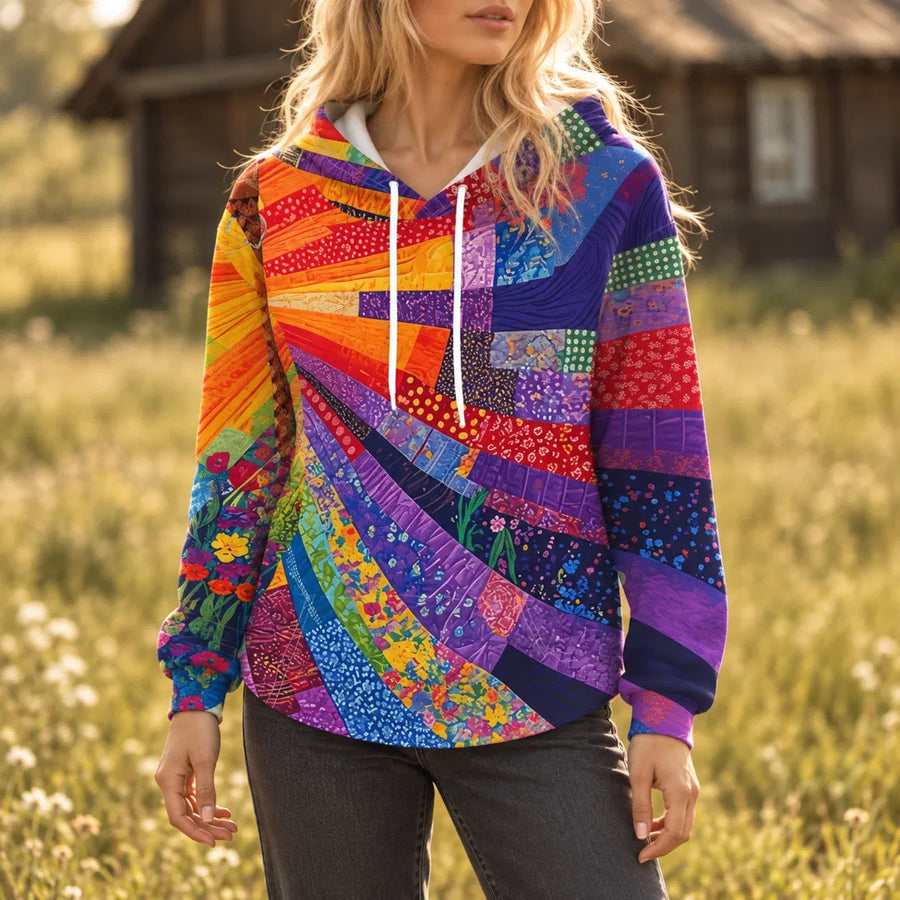 Angela Quilted Pullover Hoodie
