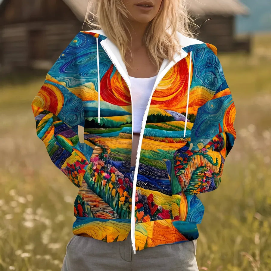 Aurora Sunrise Zip Hoodie
