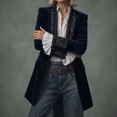 Annette long embroidered jacket, detail