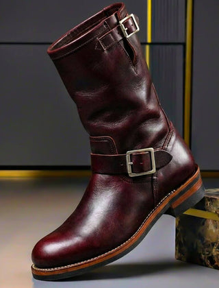 Bancroft | Vintage Boots in Burgundy Red