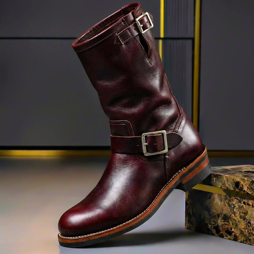 Bancroft | Vintage Boots in Burgundy Red
