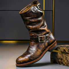 Bancroft | Vintage Boots in Retro Brown