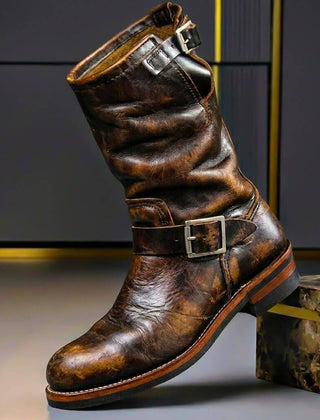Bancroft | Vintage Boots in Retro Brown
