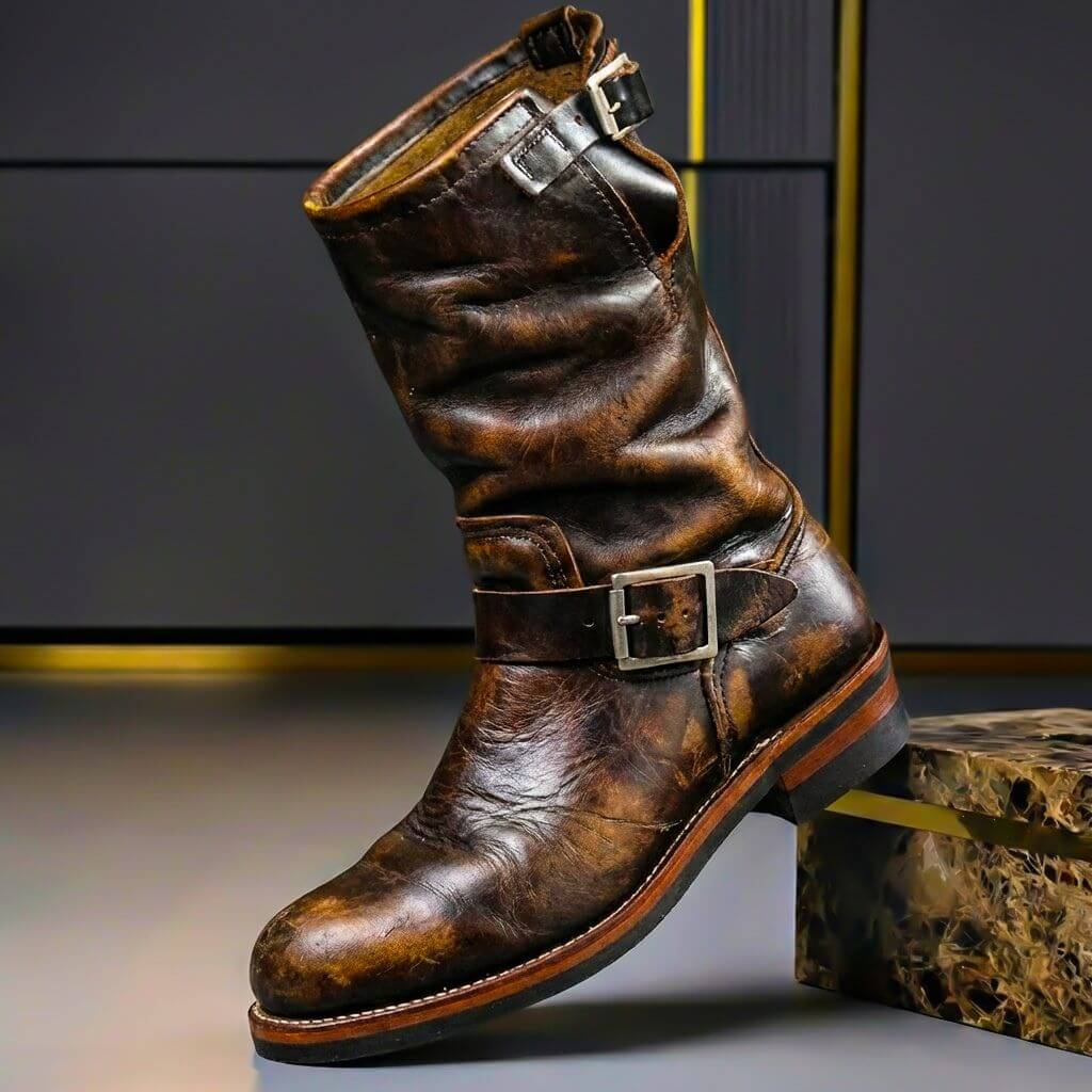Bancroft | Vintage Boots in Retro Brown